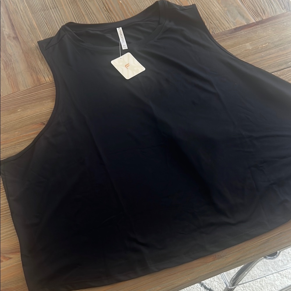 Fabletics NWT Blake Muscle Tank Black Sleeveless Top